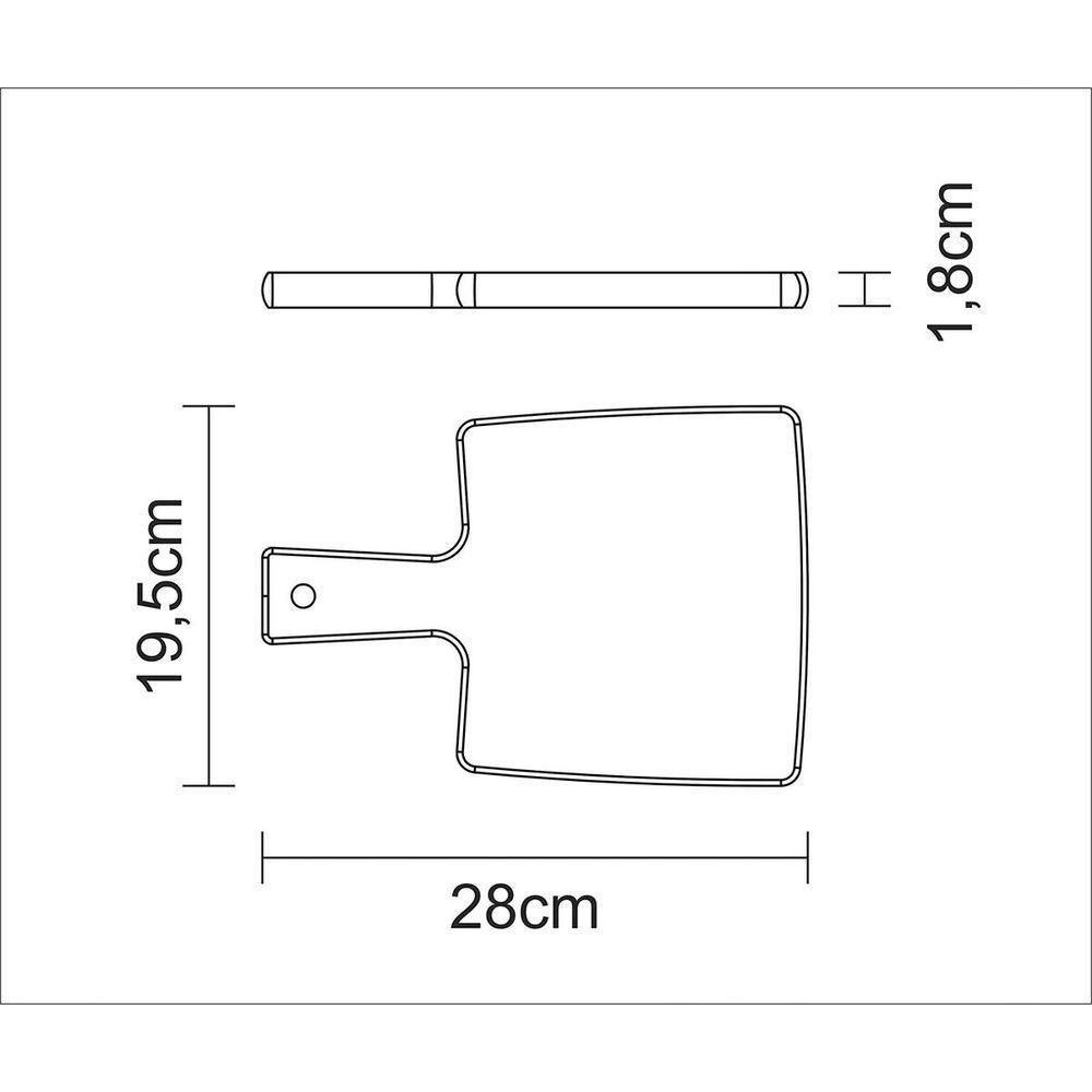 Fsc Tábua Retangular Tramontina Kitchen Em Madeira Teca Com Cabo 30x15 Cm - 6