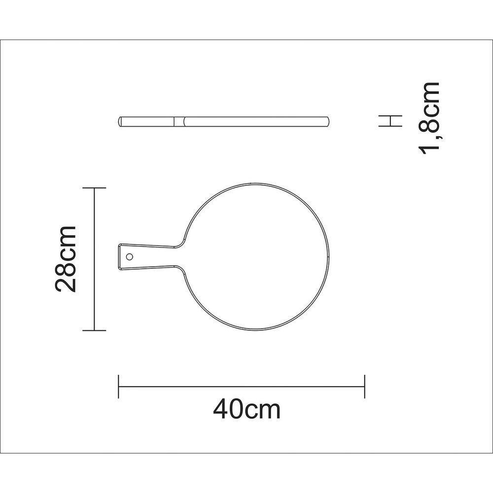 Fsc Tábua Redonda Tramontina Em Madeira Teca Com Cabo 40x30 Cm - 5