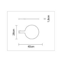 Fsc Tábua Redonda Tramontina Em Madeira Teca Com Cabo 40x30 Cm - 3