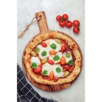 Fsc Tábua Redonda Tramontina Em Madeira Teca Com Cabo 40x30 Cm