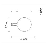 Fsc Tábua Redonda Tramontina Em Madeira Teca Com Cabo 40x30 Cm - 5