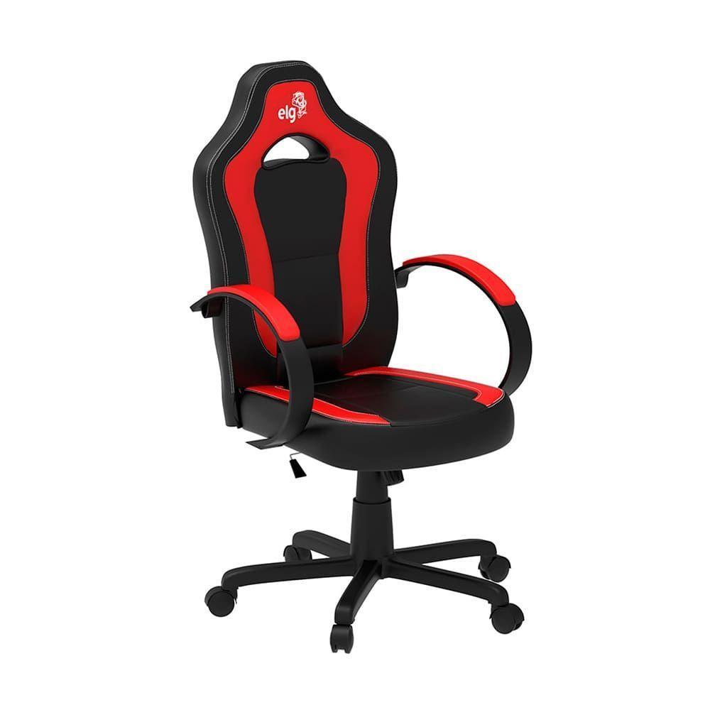 Cadeira Gamer Racing Com Apoio Cervical Vermelho-preto - El - 1