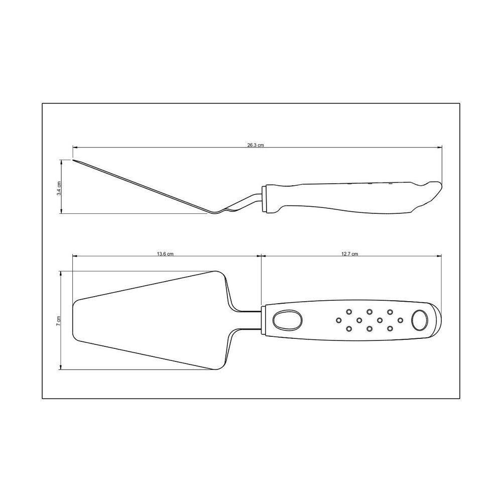 Espatula Para Pizza Tramontina Utilita Em Aço Inox Com Cabo De Polipropileno Preto - 5