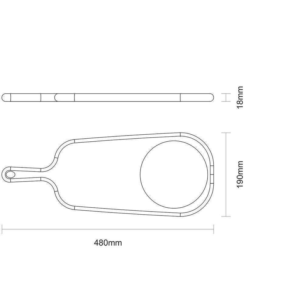 Tábua Para Queijos Tramontina Provence Em Teca Com Cabo E Pedra 48x19 Cm - 6