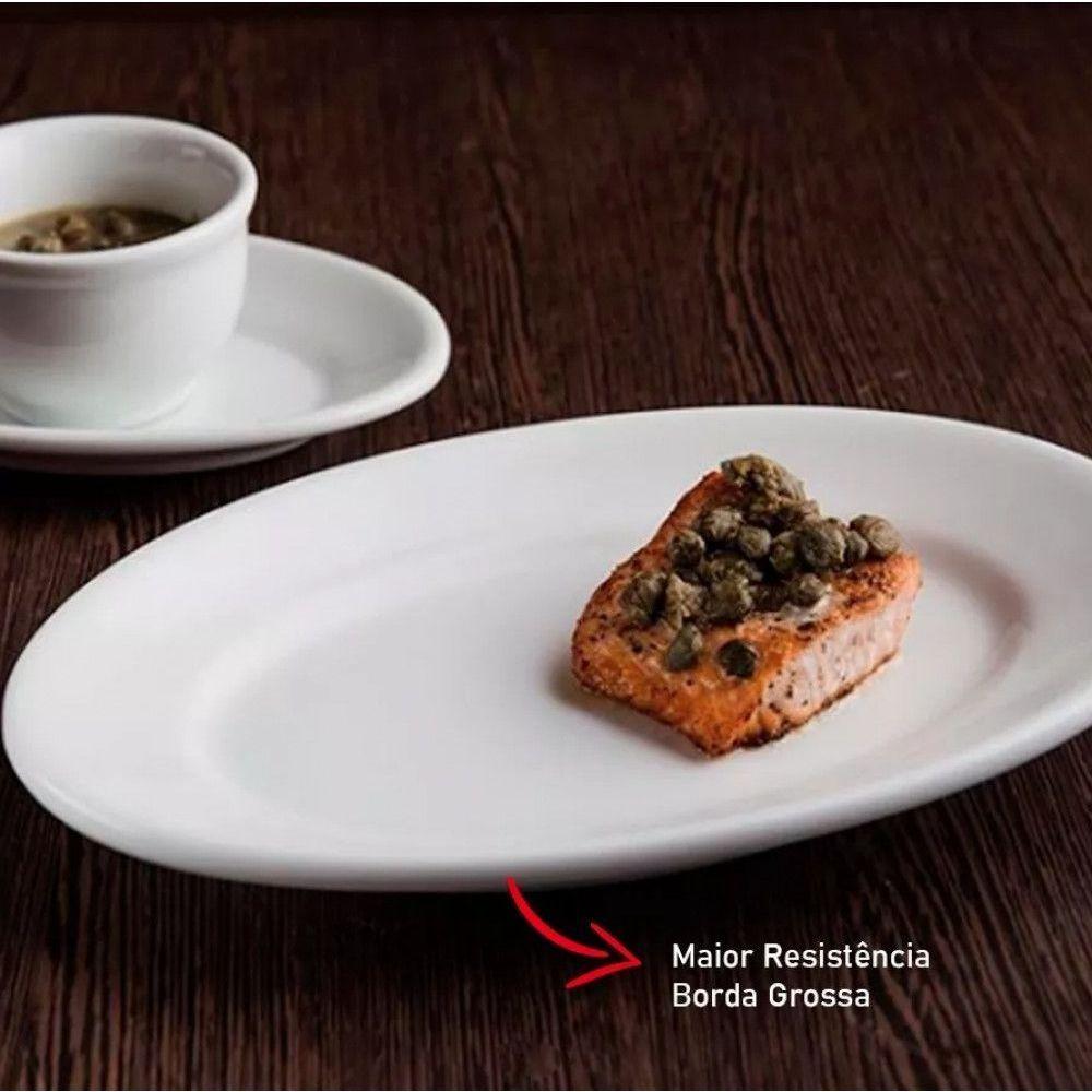 Jogo 4 Pratos De Jantar Porcelana 24,5 Cm Bar Hotel Germer - 6