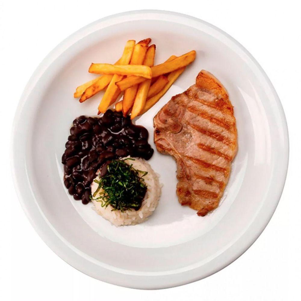 Kit 10 Pratos De Mesa Porcelana Iguaçu Almoço Jantar Germer - 8