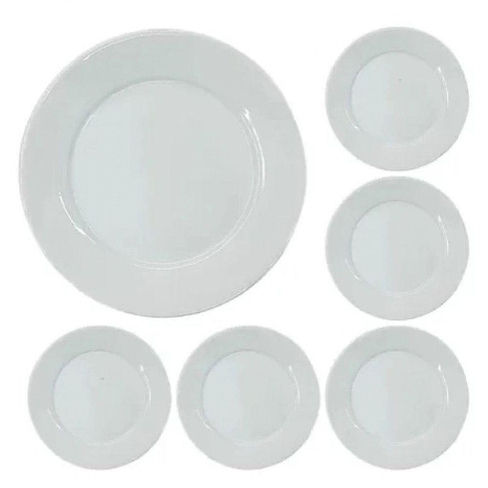 Conjunto 8 Pratos Rasos Porcelana 24,5cm Bar Hotel Germer - 2