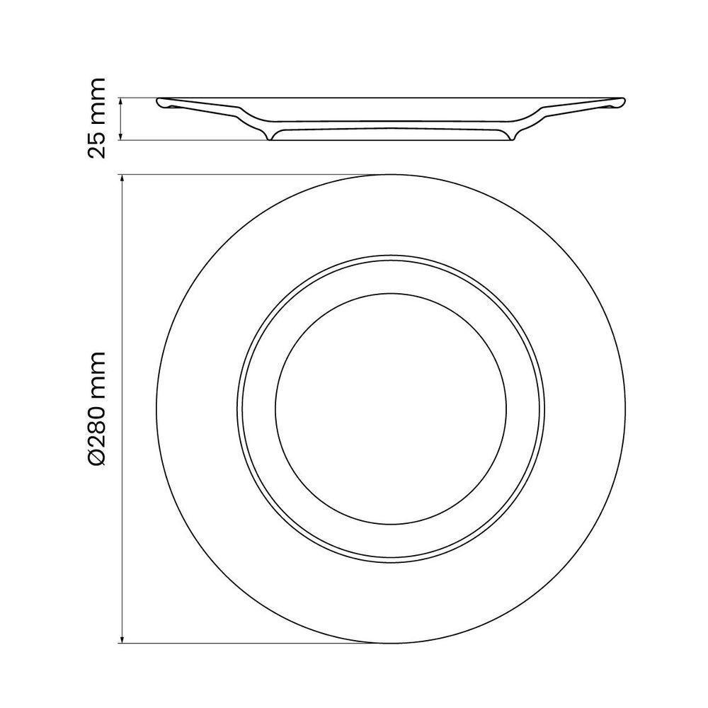 Kit 12 Prato Raso Tramontina Elena Hs Em Porcelana 28 Cm - 7