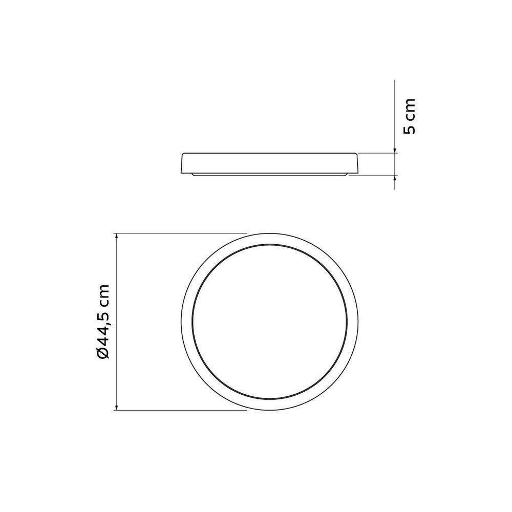 Prato Para Vaso Tramontina Em Polietileno Granito Estelar G - 7