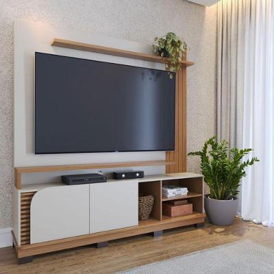 Estante Home Theater Ambiente Jurerê 1.8 Off White Matte Freijó - Colibri