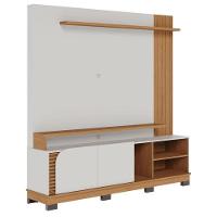 Estante Home Theater Ambiente Jurerê 1.8 Off White Matte Freijó - Colibri - 4