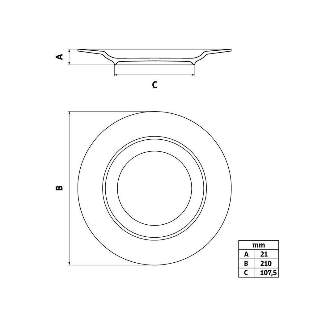 Prato Sobremesa Tramontina Quartzo Em Porcelana Jateada 21 Cm - 7