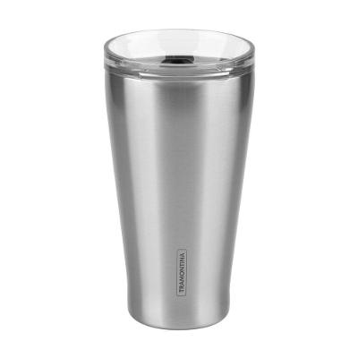 Copo Térmico Tramontina Exata Em Aço Inox Com Tampa 550 Ml