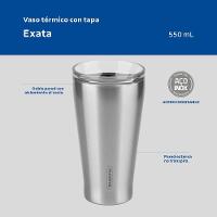 Copo Térmico Tramontina Exata Em Aço Inox Com Tampa 550 Ml - 2