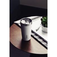 Copo Térmico Tramontina Exata Em Aço Inox Branco Sem Tampa 420 Ml