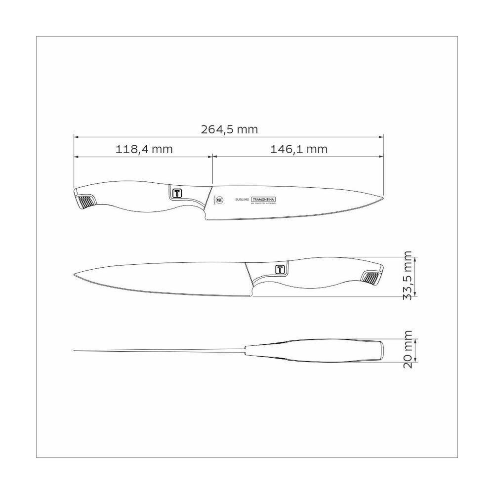 Faca Utility Tramontina Sublime Em Aço Inox 6 Polegada - 5