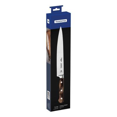 Faca Utility Tramontina Century Wood Com Lâmina Em Aço Inox E Cabo De Madeira Tratada