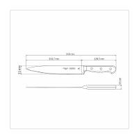 Faca Utility Tramontina Century Wood Com Lâmina Em Aço Inox E Cabo De Madeira Tratada - 8