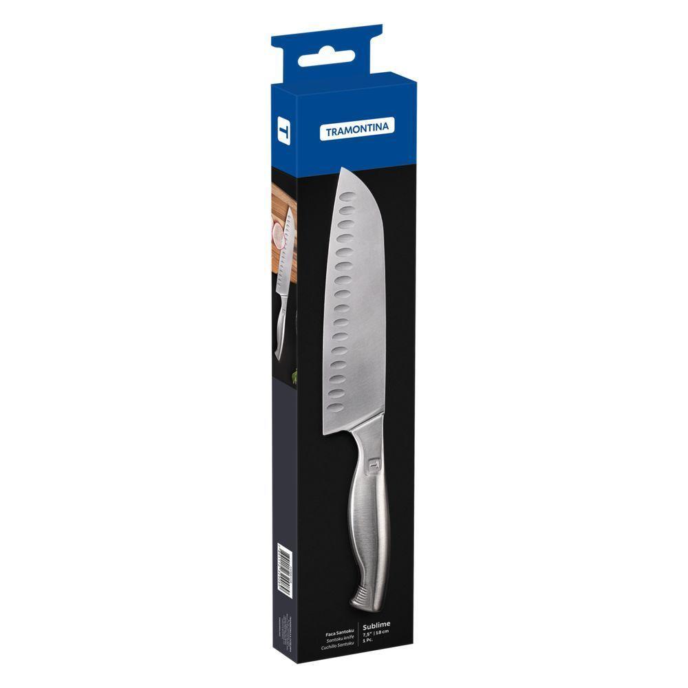 Faca Santoku Tramontina Sublime Em Aço Inox 7,5 Polegada - 1