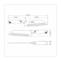 Faca Santoku Tramontina Sublime Em Aço Inox 7,5 Polegada - 6