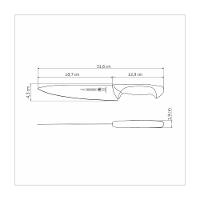 Faca Utility Tramontina Premium Com Lamina Em Aço Inox E Cabo De Polipropileno Branco 8" - 3