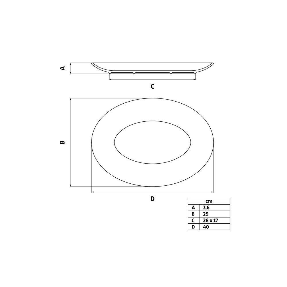 Travessa Oval Tramontina Maria Augusta Em Porcelana 40x29 Cm - 6