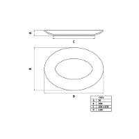 Travessa Oval Tramontina Maria Augusta Em Porcelana 40x29 Cm