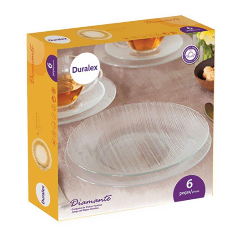 Jogo De Prato Fundo Vidro Duralex Acqua 12 Peças - Nadir - 1