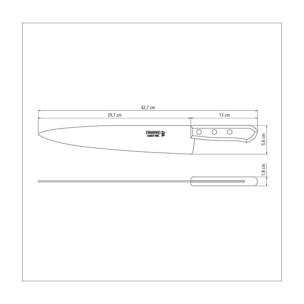 Faca Peixeira-cozinha 12" Lamina Clara - Tramontina - 4