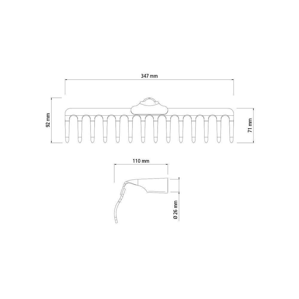 Ancinho Curvo Pesado Com 14 Dentes Tramontina Em Aço Sem Cabo - 4