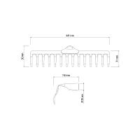 Ancinho Curvo Pesado Com 14 Dentes Tramontina Em Aço Sem Cabo