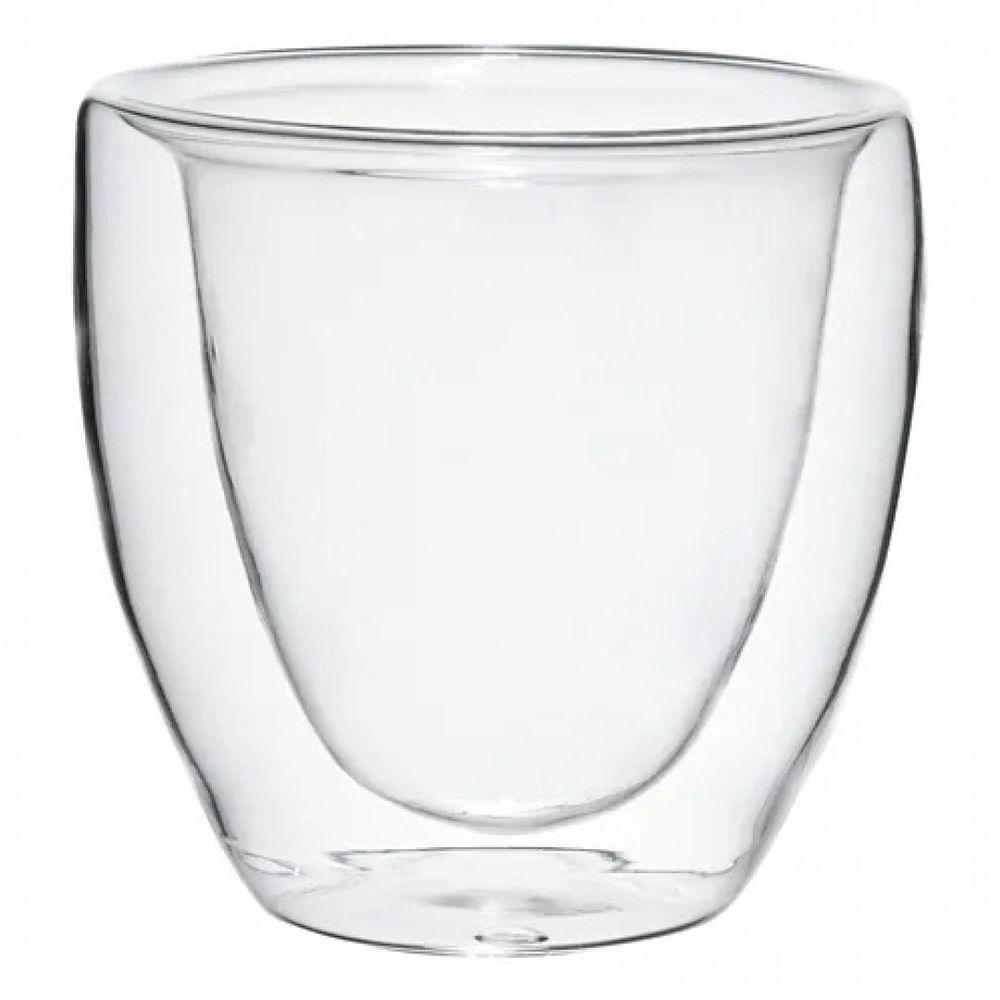 Jogo De Copo Coração Parede Dupla 2 Peças 80 Ml - Mimo - 1