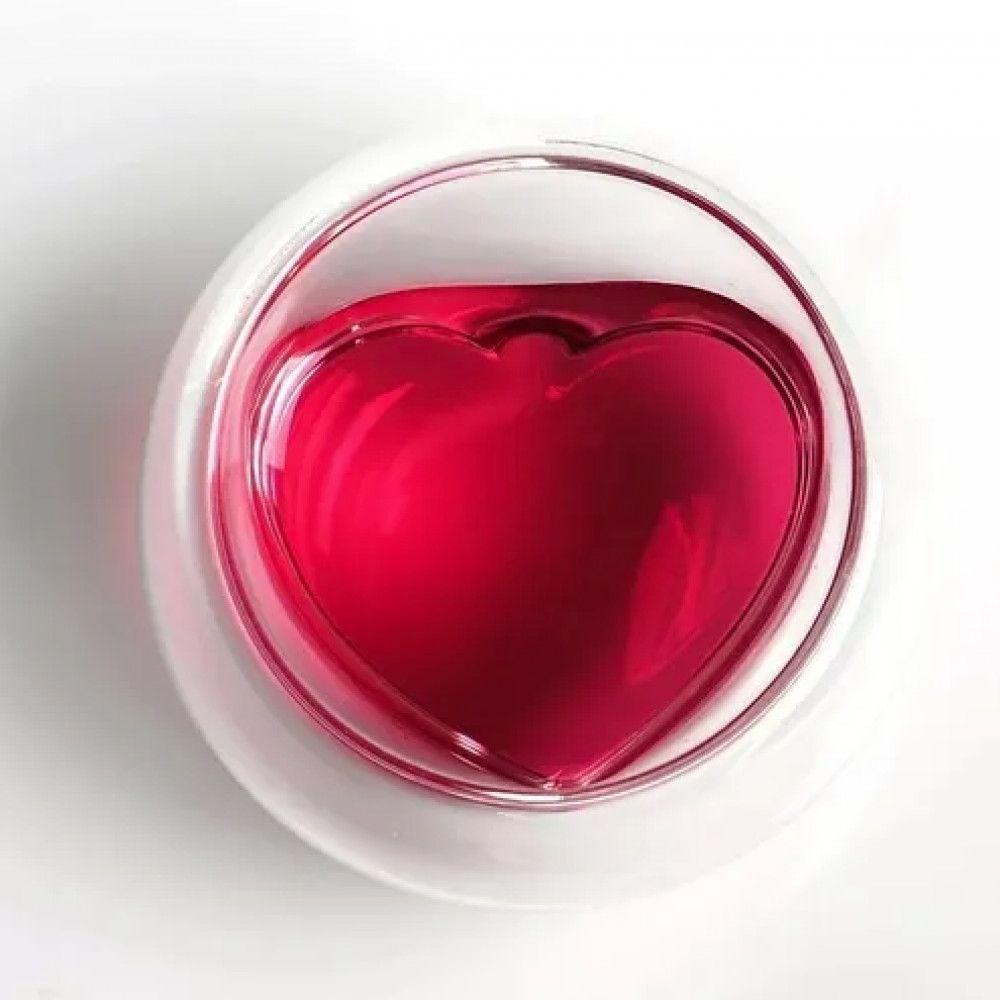 Jogo De Copo Coração Parede Dupla 2 Peças 80 Ml - Mimo - 5