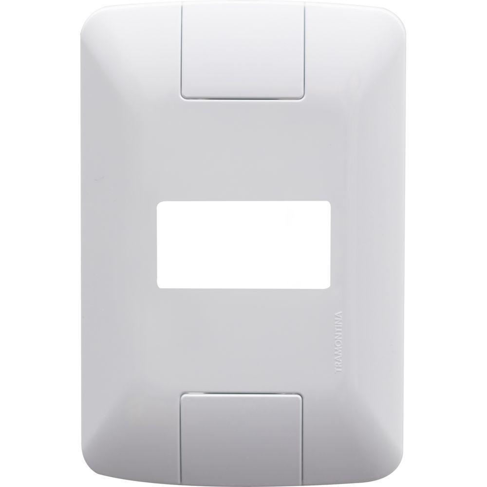 Kit 6 Placa 1 Posto Horizontal 4x2 Tramontina Aria Branca - 1