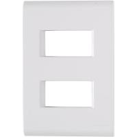 Kit 12 Placa 2 Postos Afastados 4x2 Tramontina Liz Branca - 1