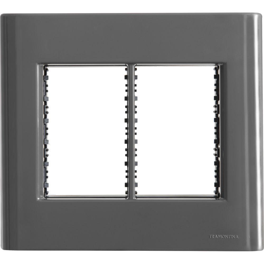 Placa 6 Postos 4x4 Tramontina Giz Titânio Com Suporte - 1