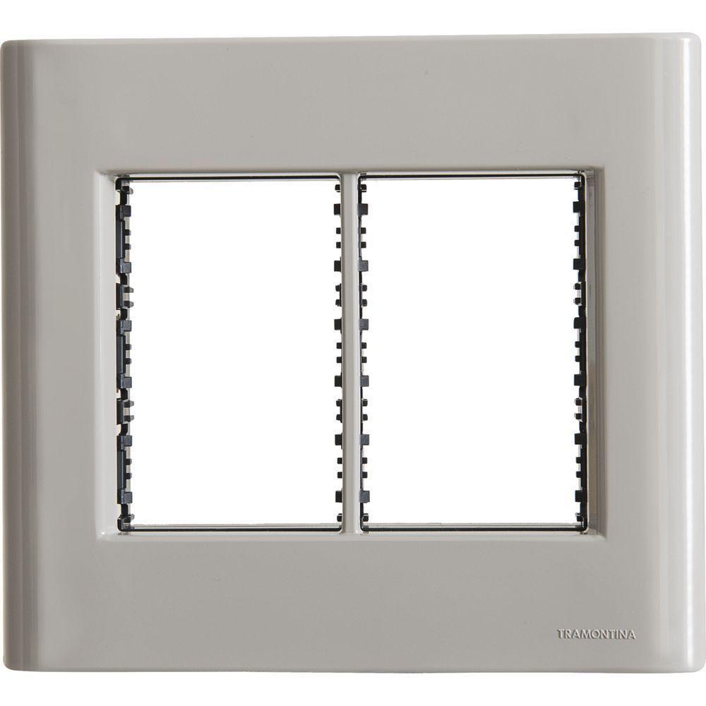 Placa 6 Postos 4x4 Tramontina Giz Fendi Soft Touch Com Suporte - 1