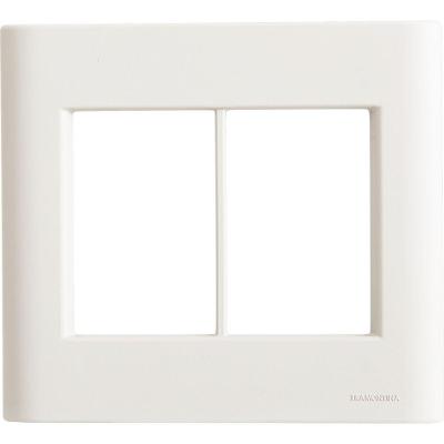 Placa 6 Postos 4x4 Tramontina Giz Branca Soft Touch Com Suporte