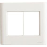 Placa 6 Postos 4x4 Tramontina Giz Branca Soft Touch Com Suporte - 1