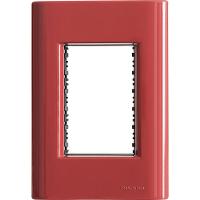 Placa 3 Postos 4x2 Tramontina Giz Napoli Com Suporte - 1