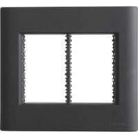 Placa 6 Postos 4x4 Tramontina Giz Preta Soft Touch Com Suporte - 1