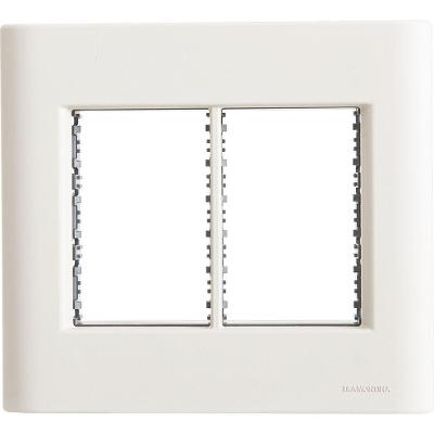 Placa 6 Postos 4x4 Tramontina Giz Branca Soft Touch Com Suporte