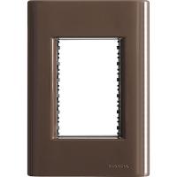 Placa 3 Postos 4x2 Tramontina Giz Madeira Com Suporte - 1