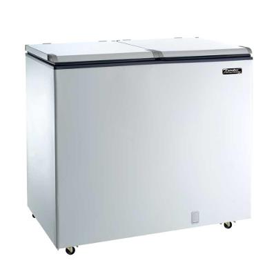Freezer Horizontal Dupla Ação Esmaltec ECH350 325L Branco com Rodízios 220V