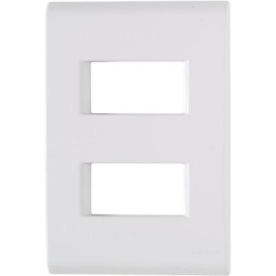 Kit 3 Placa 2 Postos Afastados 4x2 Tramontina Liz Branca