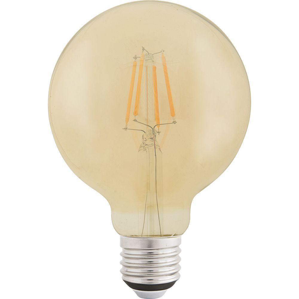 Lâmpada Led De Filamento Tramontina G125 4 W 2200 K Luz Amarela Em Vidro âmbar - 1