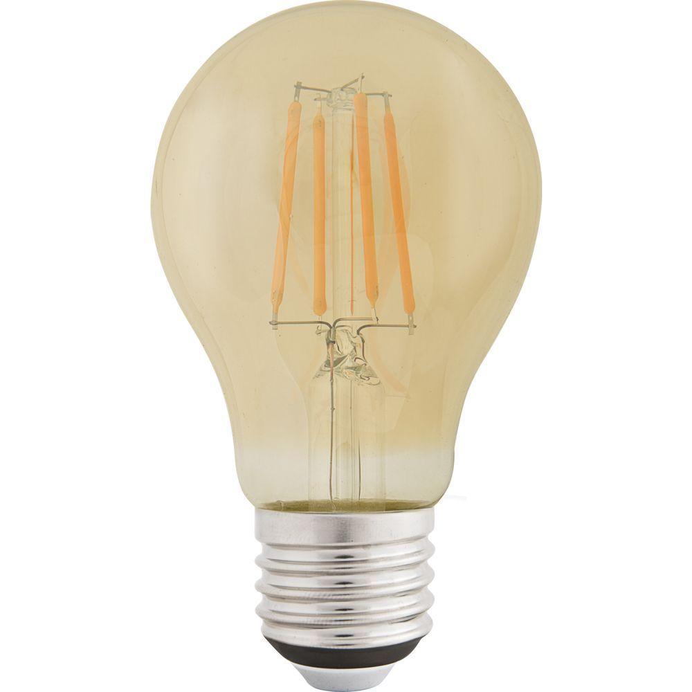 Lâmpada Led De Filamento Tramontina A60 4 W 2200 K Luz Amarela Em Vidro âmbar - 1
