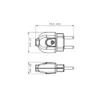 Kit 8 Plugue Macho 2p 20 A 250 V Tramontina Branco - 2
