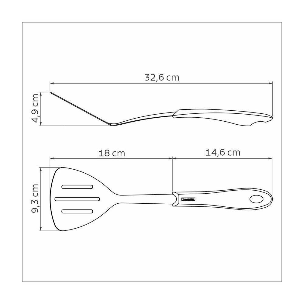 Espátula Tramontina Fluence Com Lâmina Em Aço Inox E Cabo Em Polipropileno Preto - 5