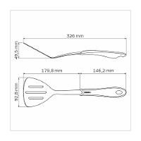 Espátula Tramontina Fluence Com Lâmina Em Aço Inox E Cabo Em Polipropileno Preto